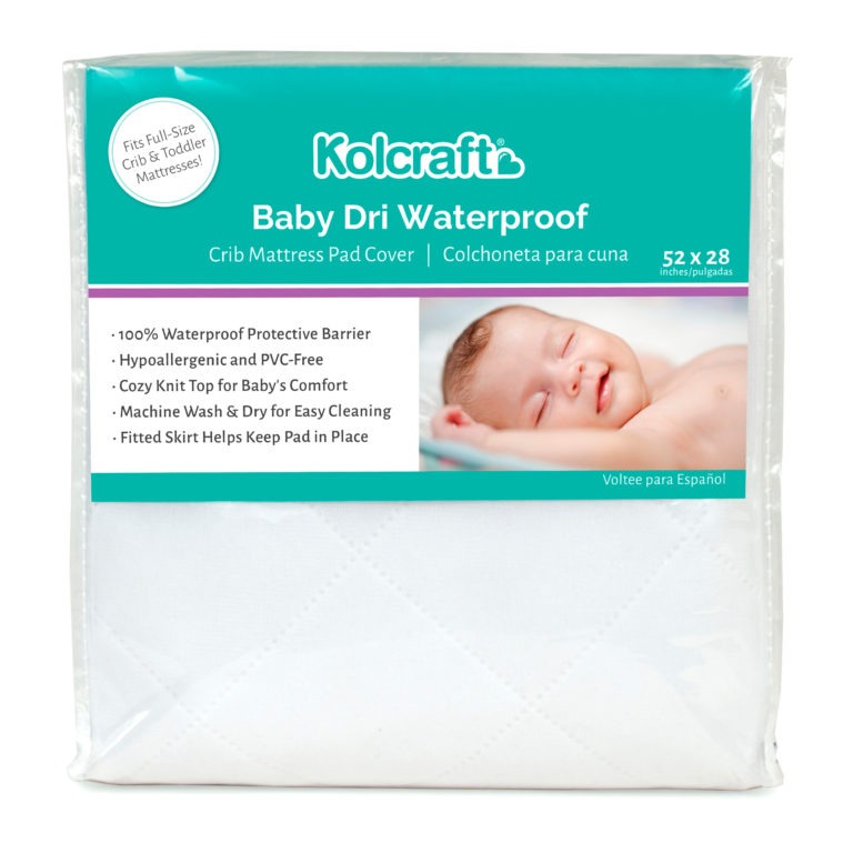 Kolcraft Baby Dri Waterproof Crib and Toddler Mattress Pad Cover