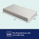 Crib mattress lying down Thumbnail