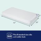 Crib mattress lying down Thumbnail