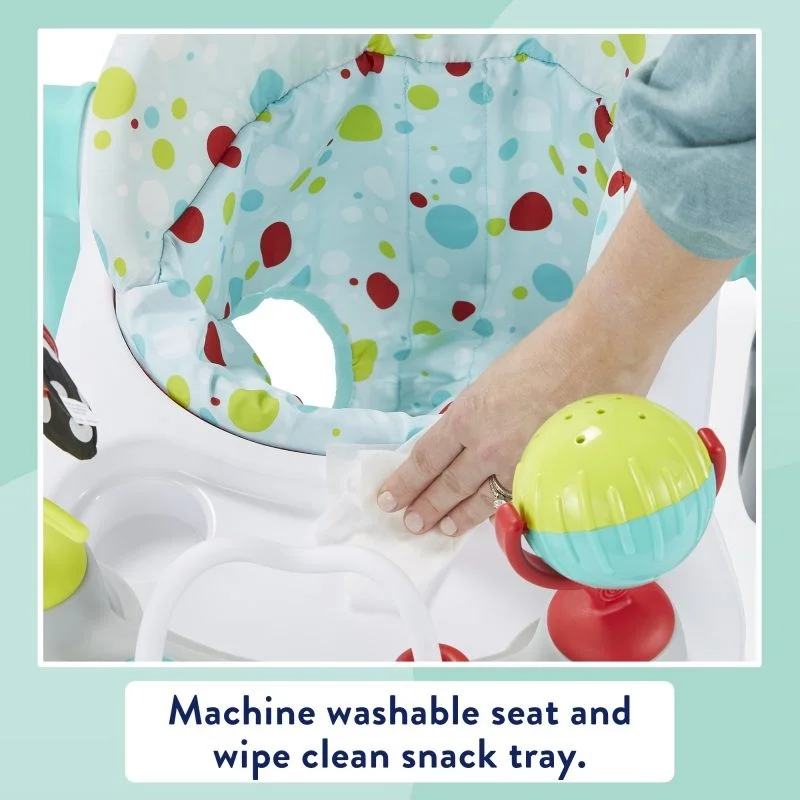 Machine wash seat and snack tray