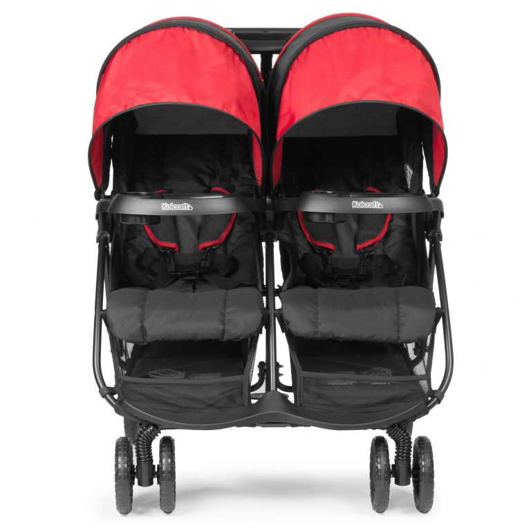 double stroller red and black