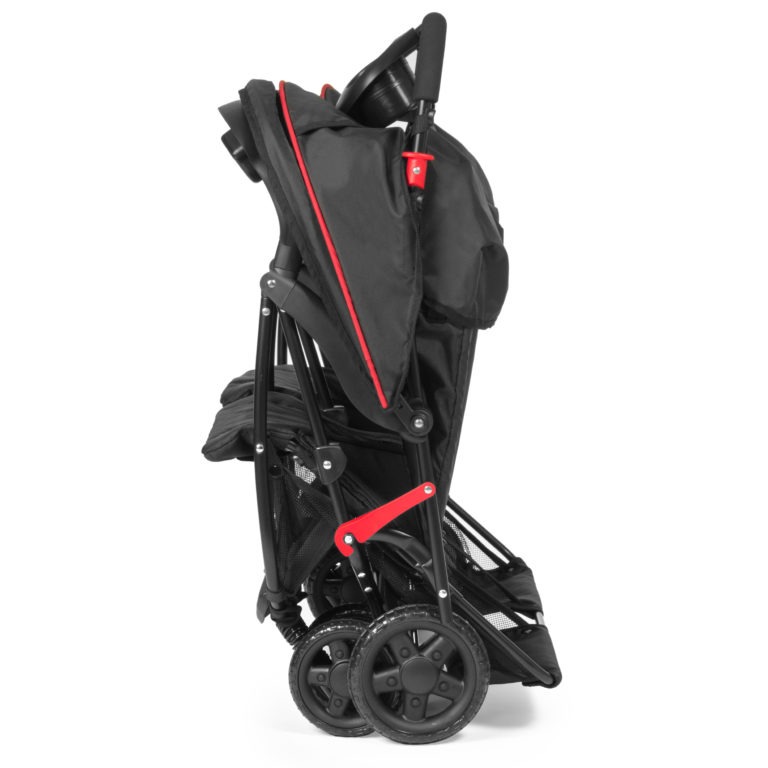 contours double stroller folded