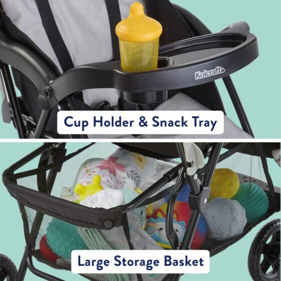 Kolcraft Cloud Plus Lightweight Stroller Slate