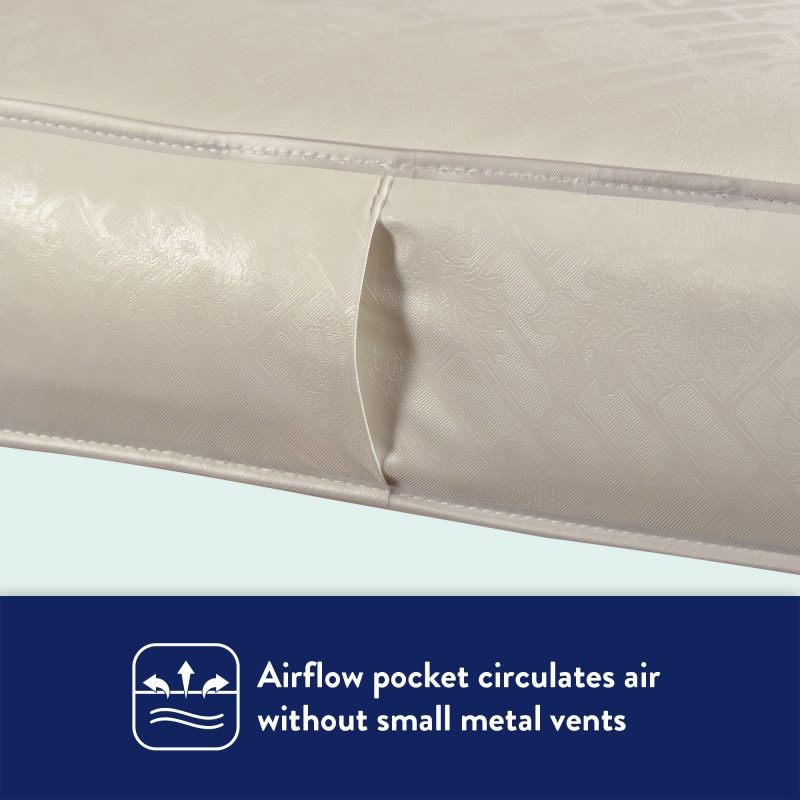 Airflow pocket on side of crib mattress