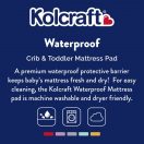 Kolcraft® Fitted Waterproof Crib and Toddler Mattress Pad - Pearl Image 7 Thumbnail