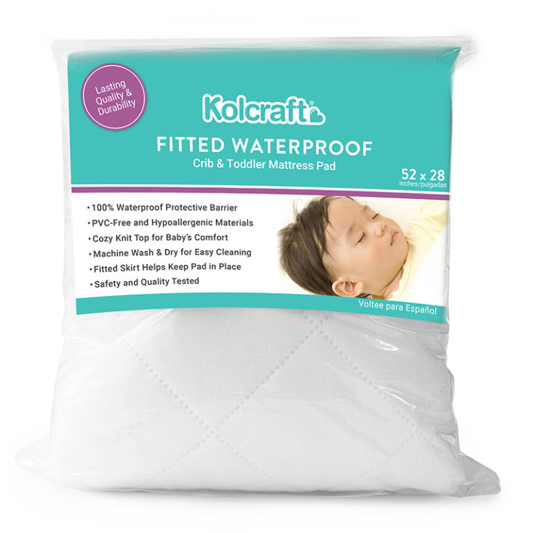 Kolcraft® Fitted Waterproof Crib and Toddler Mattress Pad