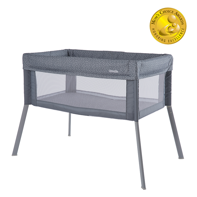 Kolcraft® Healthy Lite™ Portable Bassinet with Antimicrobial Sheet Protection - Gray/White Ditsy Triangle