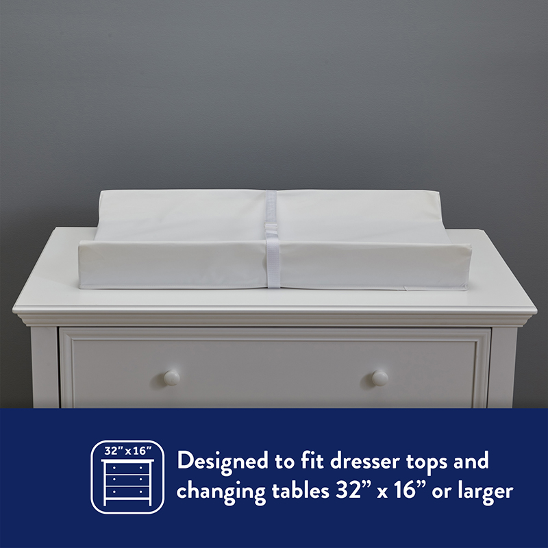 Kolcraft Waterproof Contoured Diaper Changing Pad - White Image 5