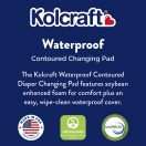 Kolcraft Waterproof Contoured Diaper Changing Pad - White Image 7 Thumbnail
