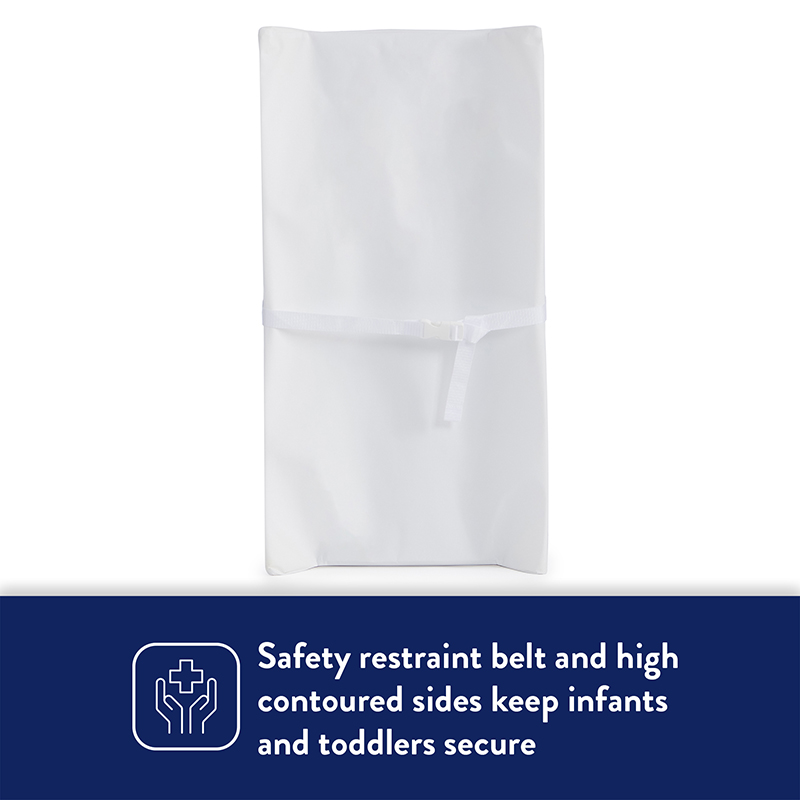 Kolcraft Waterproof Contoured Diaper Changing Pad - White Image 2
