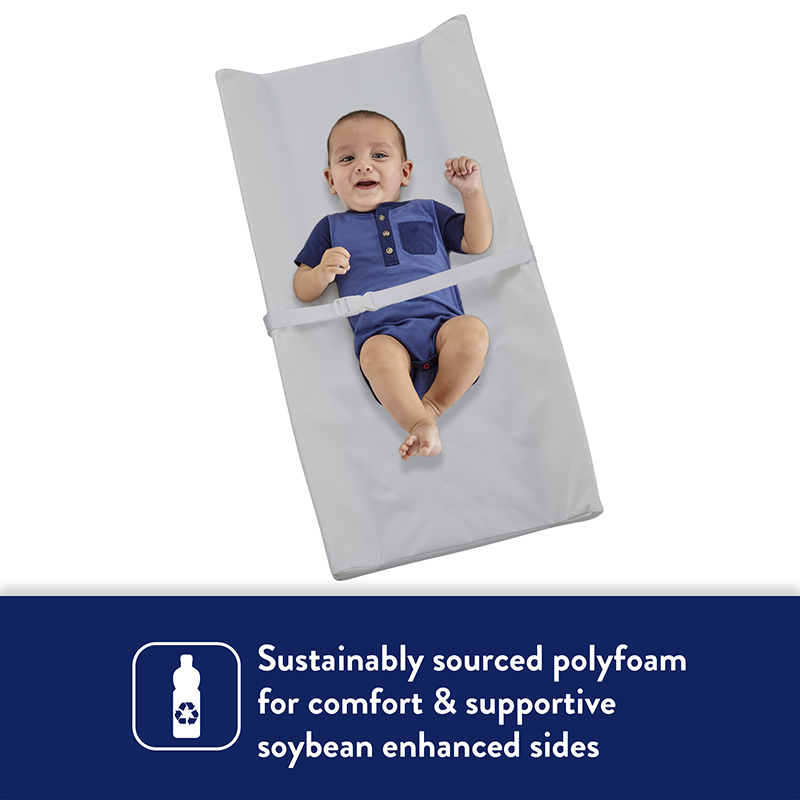 Kolcraft Waterproof Contoured Diaper Changing Pad - White Image 3