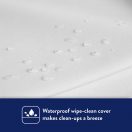 Kolcraft Waterproof Contoured Diaper Changing Pad - White Image 6 Thumbnail