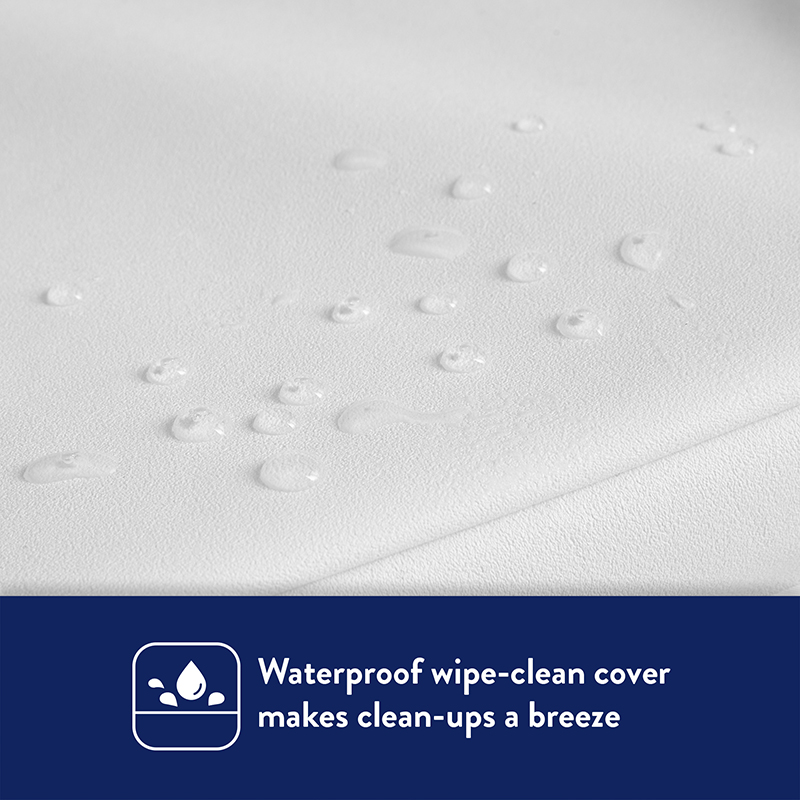 Kolcraft Waterproof Contoured Diaper Changing Pad - White Image 6