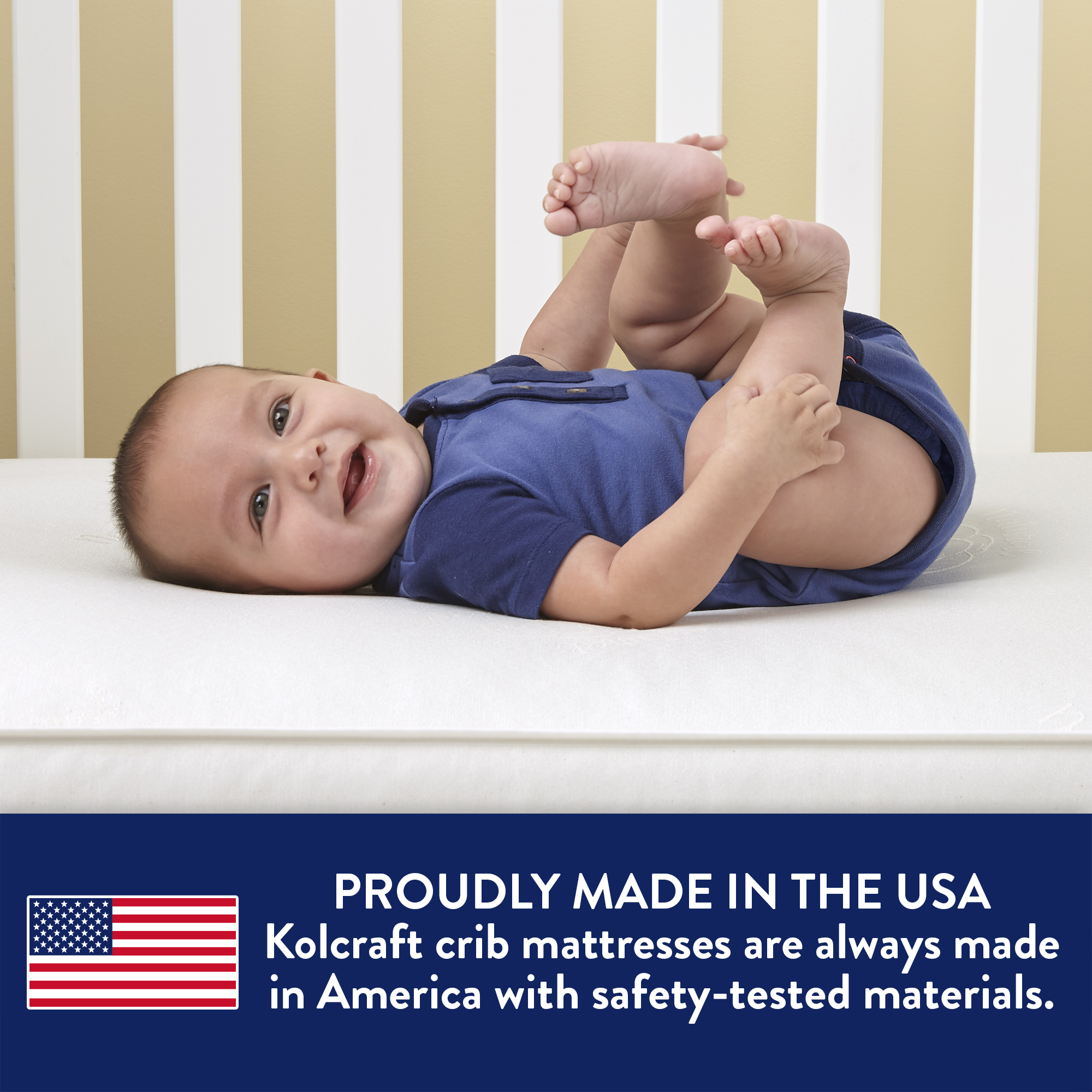 Kolcraft Pediatric Mini Crib Mattress Made in USA