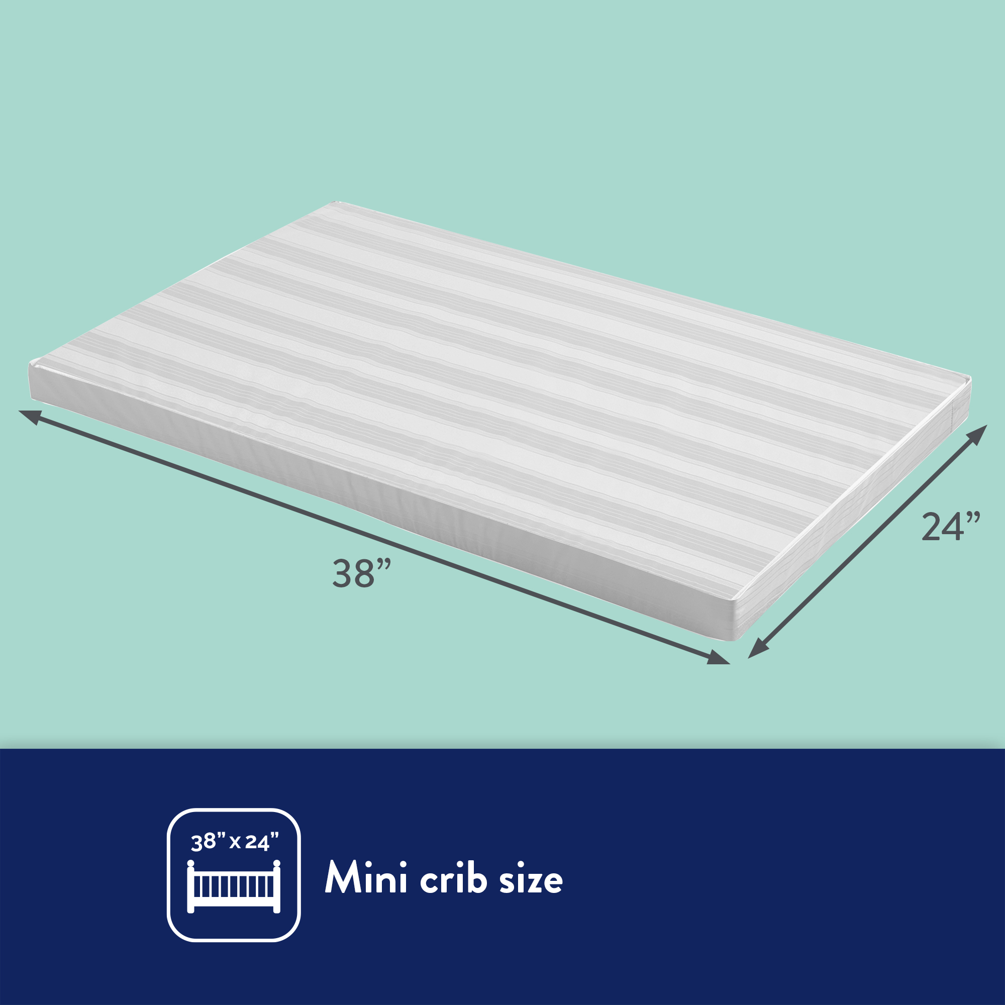 Kolcraft Pediatric Mini Crib Mattress Laying Down