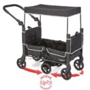 Kolcraft Cloud 360 Stroller Wagon - Midnight Black and Gray Image 2 Thumbnail