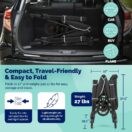 Kolcraft Cloud 360 Stroller Wagon compact easy to fold 17 inch road trips plane rides Thumbnail