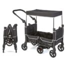 Kolcraft Cloud 360 Stroller Wagon - Midnight Black and Gray Image 3 Thumbnail