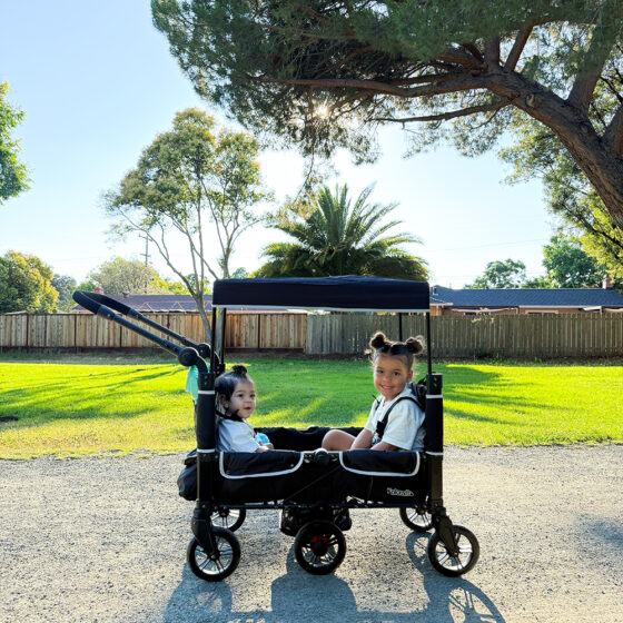 Kolcraft wagon with two kids