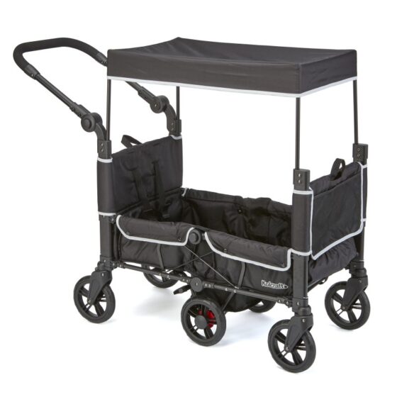 Kolcraft Cloud 360 Stroller Wagon - Midnight Black and Gray Image 1