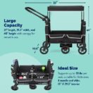 Kolcraft Cloud 360 Stroller Wagon large capacity storage pockets drinks snacks two children Thumbnail