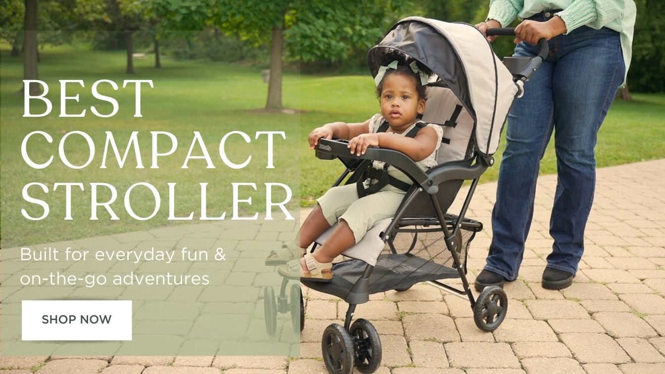 Child and parent enjoying Kolcraft Cloud Lightweight stroller