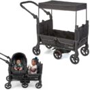 Kolcraft Cloud 360 Plus Stroller Wagon infant car seat compatible 360 turning 17 inch fold 25.5 lbs two seater Thumbnail